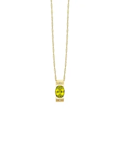 Strahlende Natürlichkeit – Anhänger mit Peridot und Diamanten