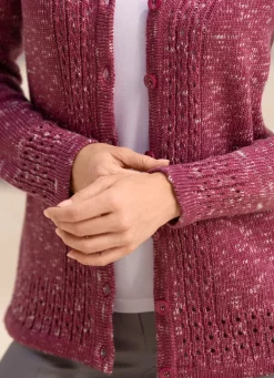 Strickjacke aus Melangegarn