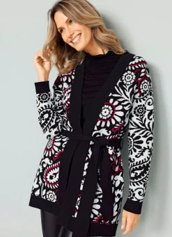 Strickjacke in Jacquard-Dessin