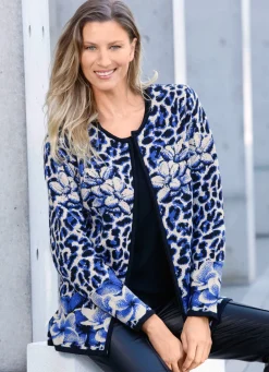 Strickjacke in Jacquard-Dessin