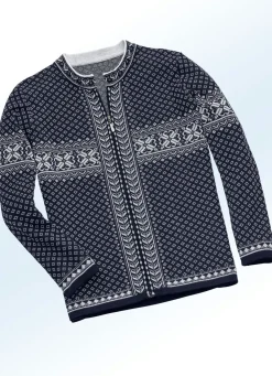 Strickjacke in Jacquard-Dessin