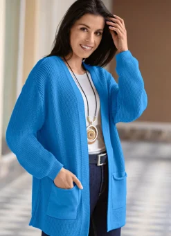 Strickjacke in Perlfang