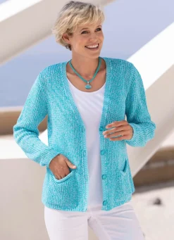 Strickjacke in Perlfang