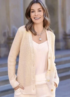 Strickjacke mit edlem Glitzer