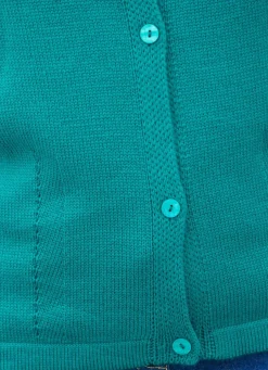 Strickjacke mit Raffungen