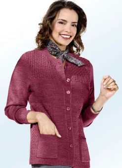 Strickjacke mit Strukturmix