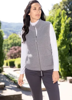 Strickweste mit Stehkragen