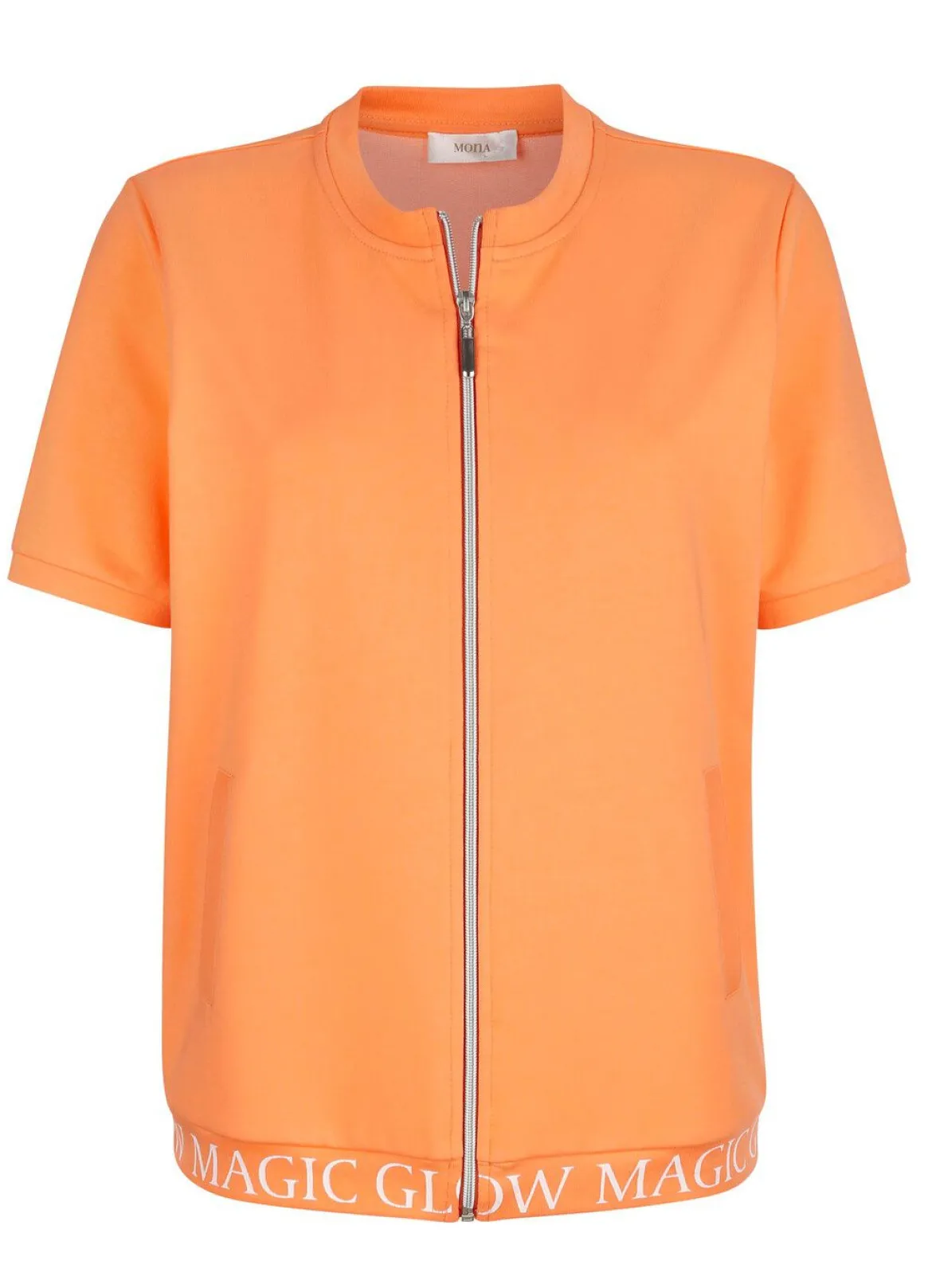 Sweatjacke mit Rippenbündchen