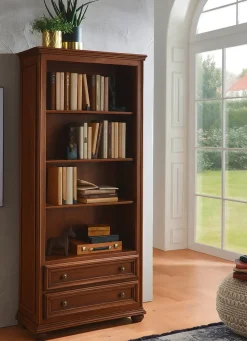 Teilmassiver Bücherschrank im Used-Look