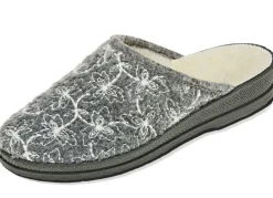 Textil-Pantoffel mit schöner Stickerei