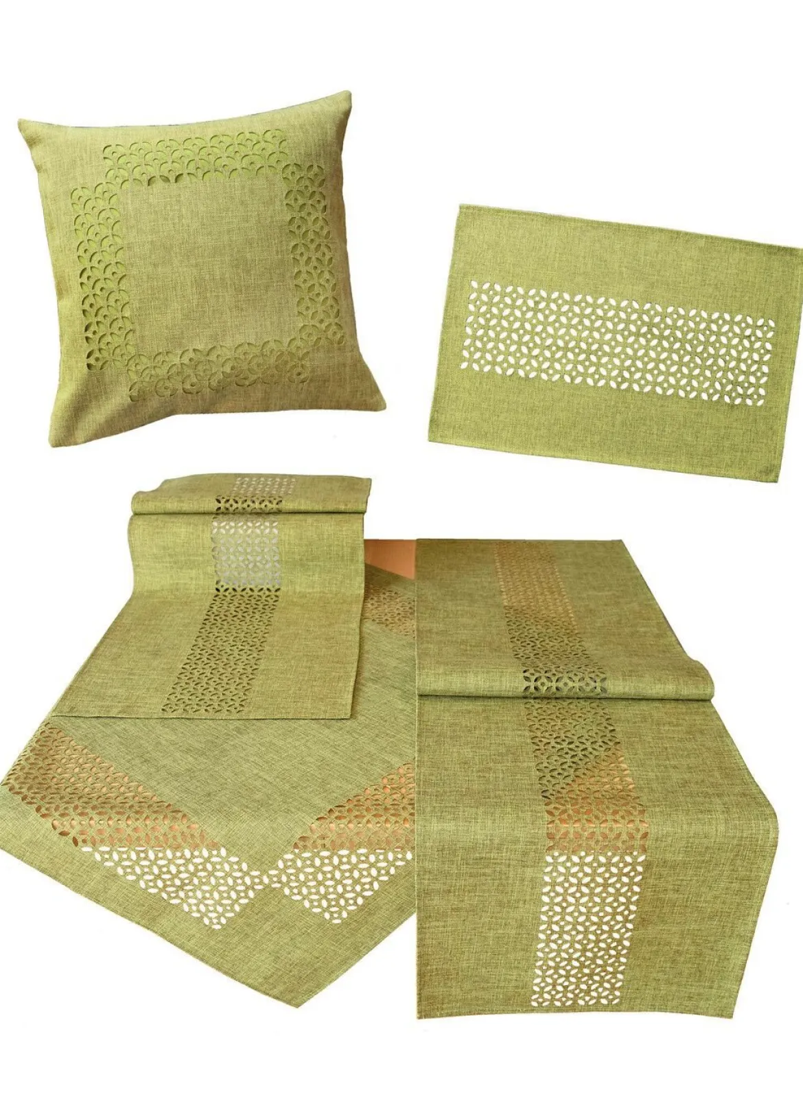 Tischdecke mit dekorativer Lochstanzung