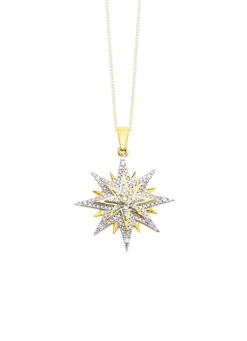 Toller Stern-Anhänger mit Brillanten und Diamanten