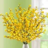 Täuschend echt aussehende Forsythienzweige, 5er-Set