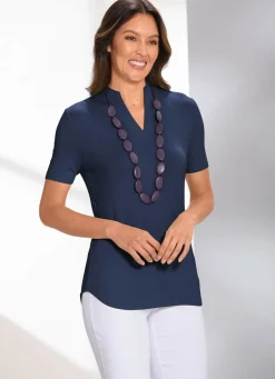 Unifarbene Shirt-Tunika