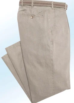 Unterbauch-Jeans mit Bundfalten in 3 Farben