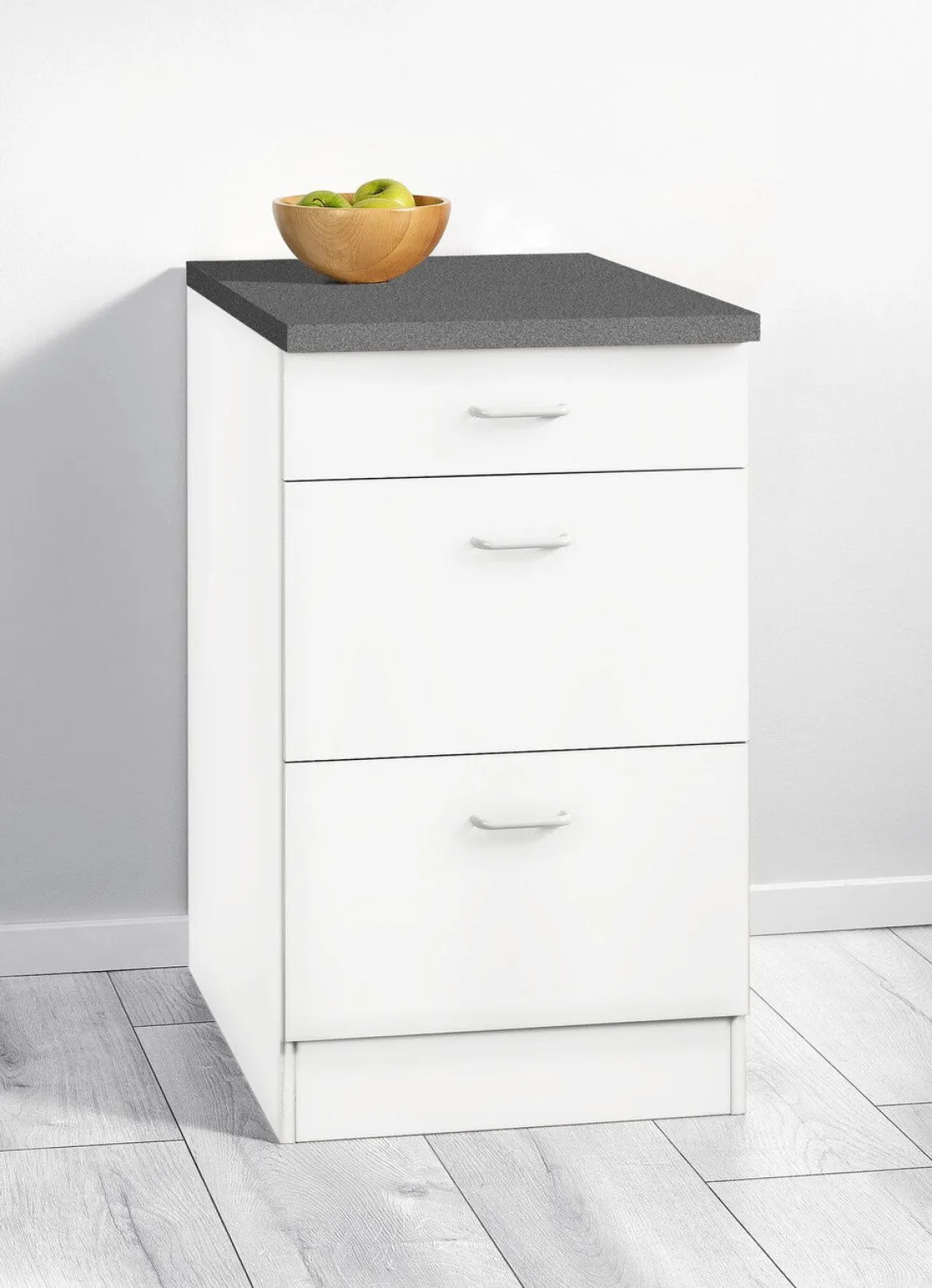 Unterschrank mit 1 Schublade und 2 Auszügen