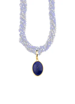 Vergoldeter Anhänger mit Lapislazuli