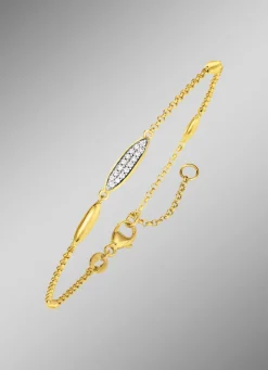 Vergoldetes Armband mit Zirkonia