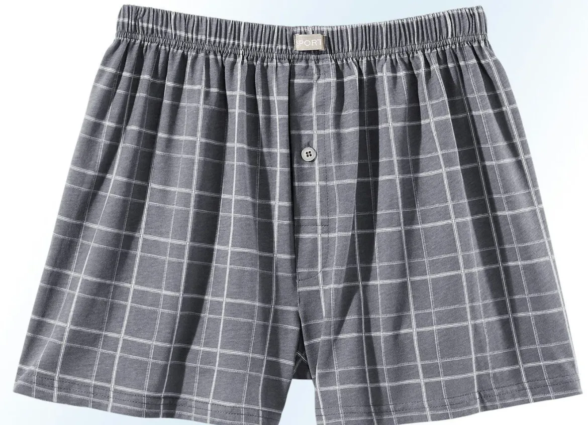 Viererpack Boxershorts mit Eingriff, kariert