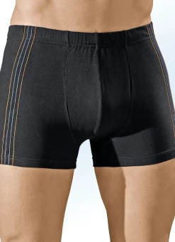 Viererpack Pants, uni mit seitlichen Kontrasten