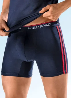 Viererpack Pants, uni mit Kontraststreifen