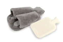 Vital Comfort Fuß-Wärmflasche mit sanftem Fleece-Bezug