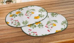 Wachstuch-Tischdecke mit Paspelband
