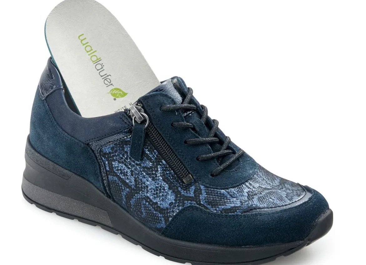 Waldläufer, bequeme Damen-Schnürschuhe, Weite H, mit herausnehmbarem Fußbett