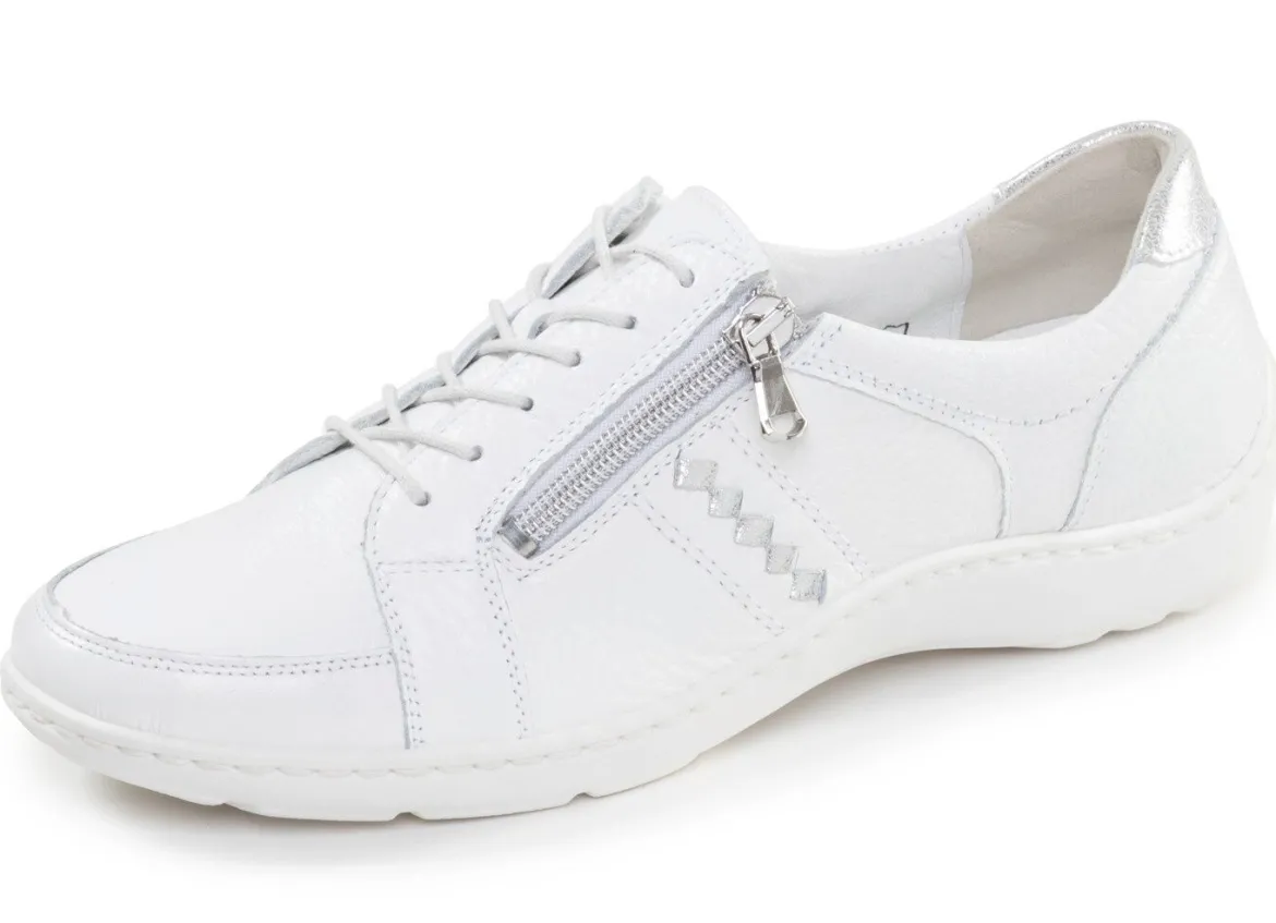 Waldläufer, bequeme Damen-Schnürschuhe, Weite H, mit herausnehmbarem Fußbett