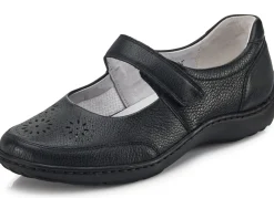 Waldläufer, bequeme Damen-Slipper, Weite H, mit herausnehmbarem Fußbett