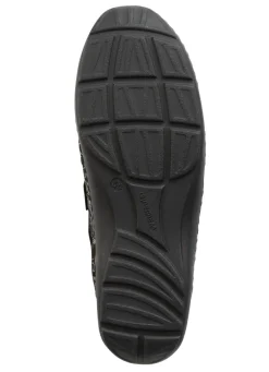 Waldläufer, bequeme Damen-Slipper, Weite H, mit herausnehmbarem Fußbett