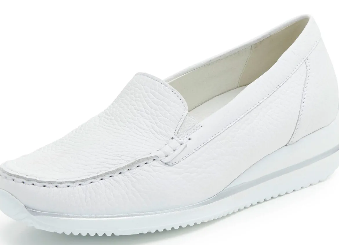 Waldläufer, bequeme Damen-Slipper, Weite H, mit herausnehmbarem Fußbett