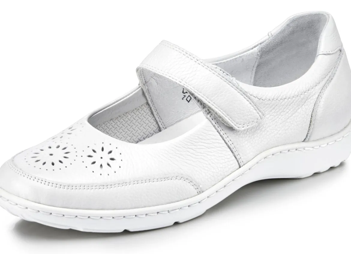 Waldläufer, bequeme Damen-Slipper, Weite H, mit herausnehmbarem Fußbett