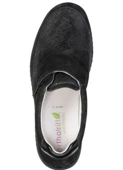 Waldläufer, bequeme Damen-Slipper, Weite K, mit herausnehmbarem Fußbett