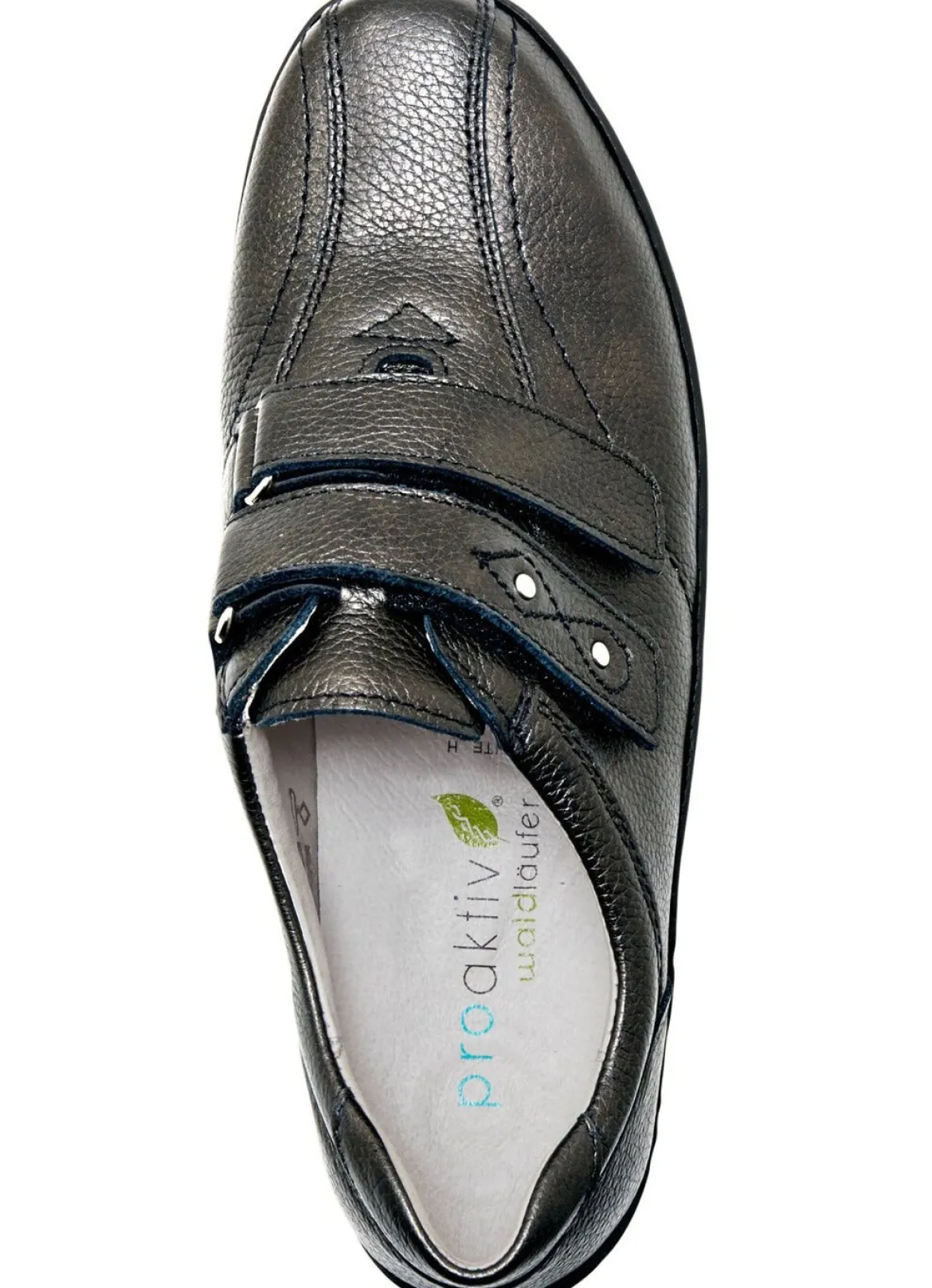 Waldläufer, bequeme Damen-Slipper, Weite H, mit herausnehmbarem Fußbett