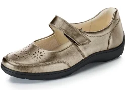 Waldläufer, bequeme Damen-Slipper, Weite H, mit herausnehmbarem Fußbett