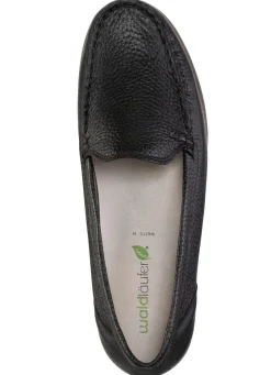 Waldläufer, bequeme Damen-Slipper, Weite H, mit herausnehmbarem Fußbett
