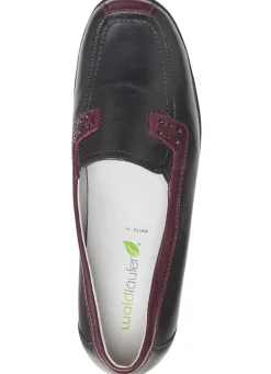 Waldläufer, bequeme Damen-Slipper, Weite H, mit herausnehmbarem Fußbett
