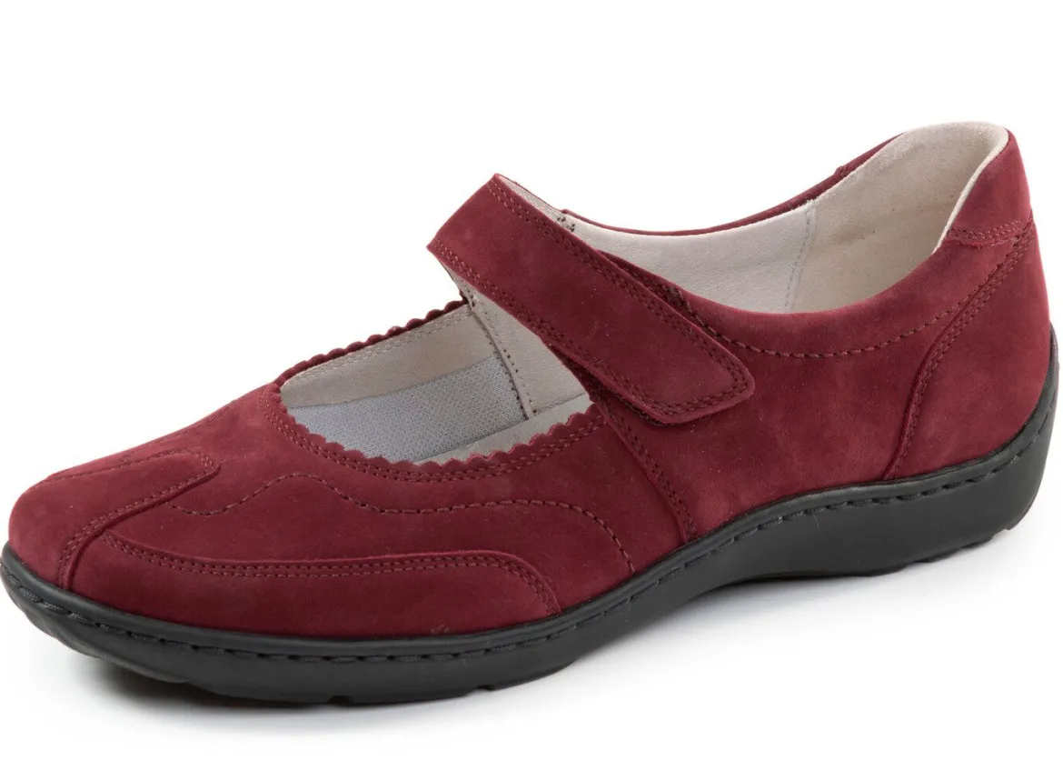 Waldläufer, bequeme Damen-Slipper, Weite H, mit herausnehmbarem Fußbett