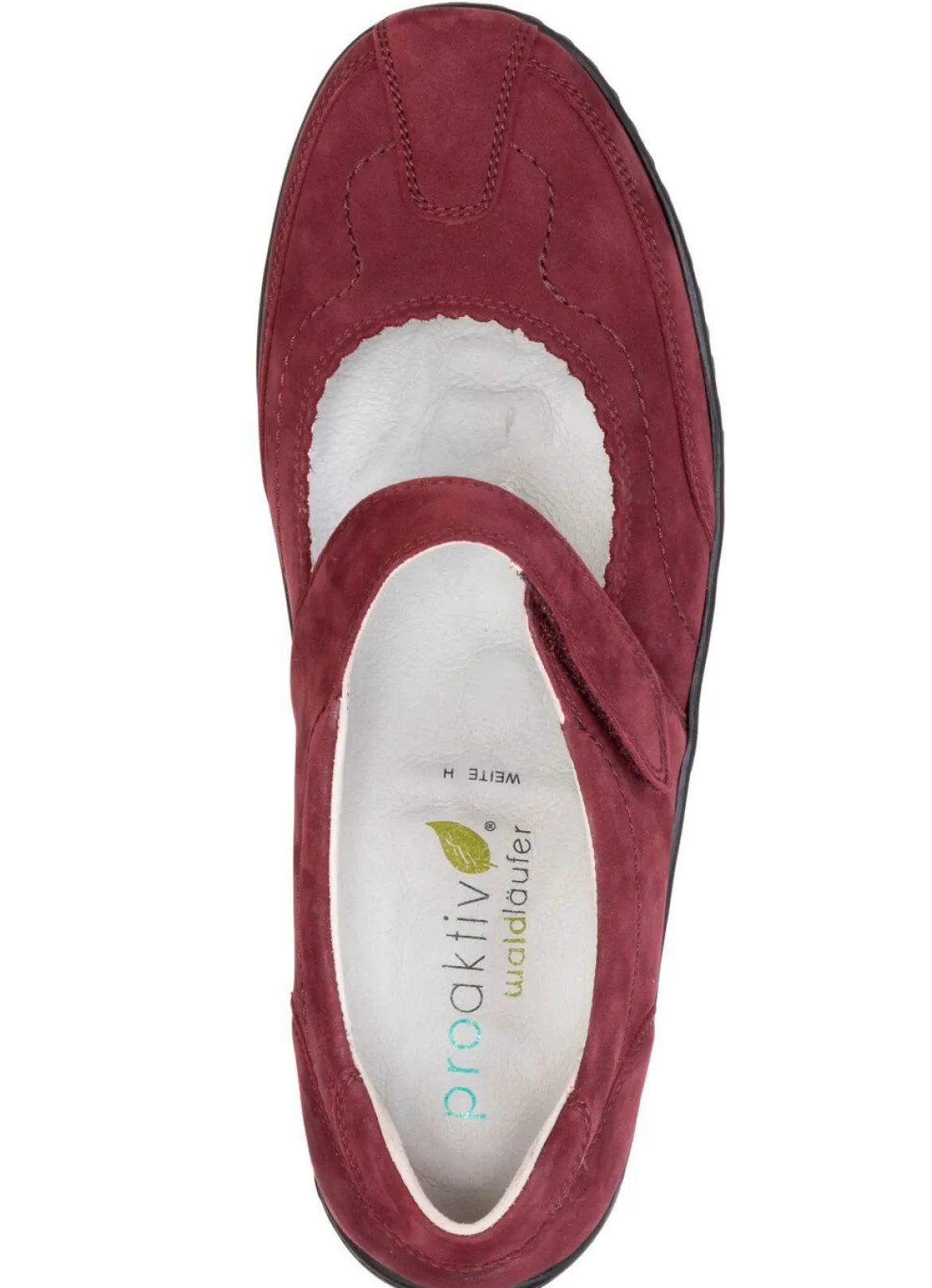 Waldläufer, bequeme Damen-Slipper, Weite H, mit herausnehmbarem Fußbett