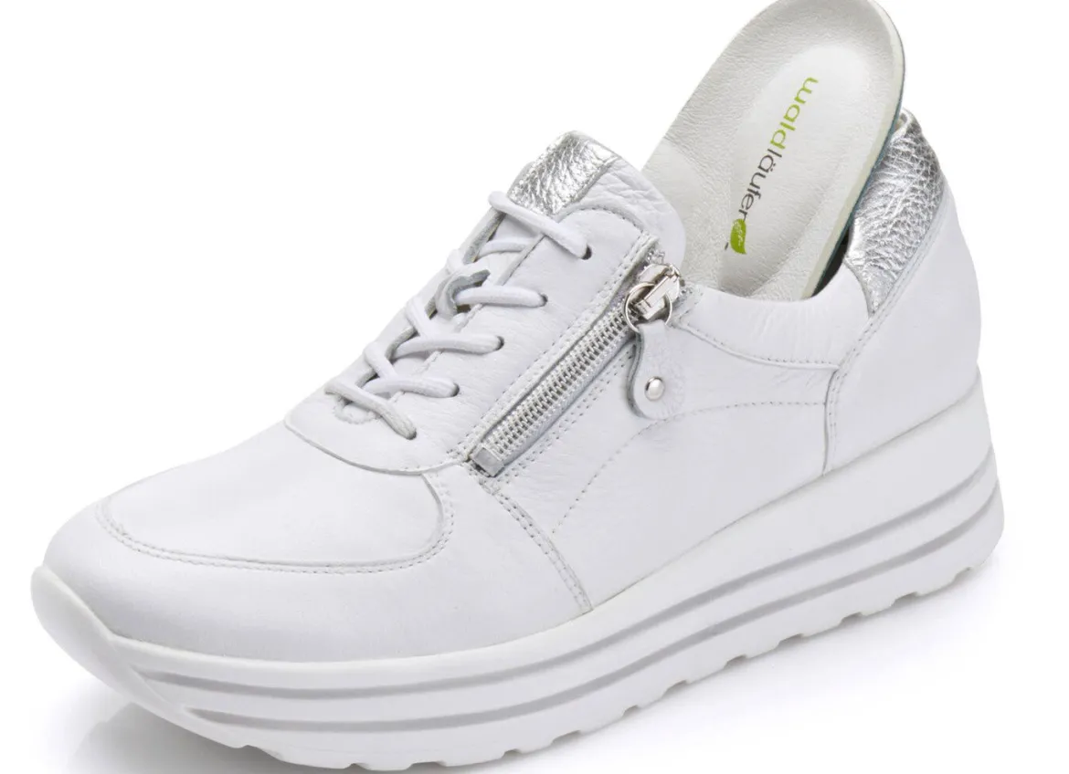 Waldläufer, bequeme Damen-Sneaker, Weite H, mit herausnehmbarem Fußbett