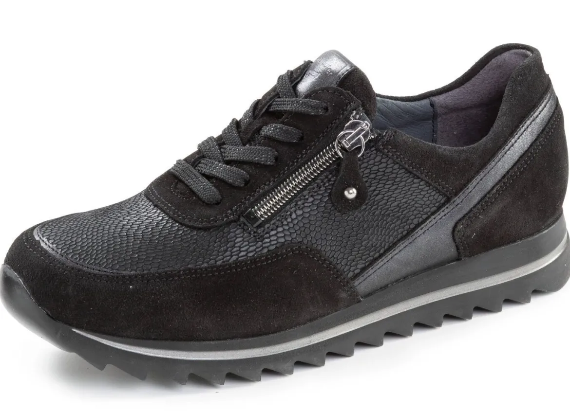 Waldläufer, bequeme Damen-Sneaker, Weite H, mit herausnehmbarem Fußbett