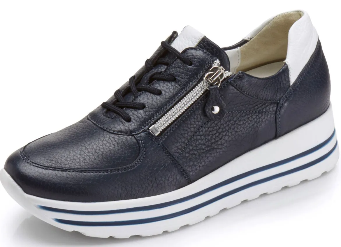 Waldläufer, bequeme Damen-Sneaker, Weite H, mit herausnehmbarem Fußbett