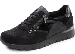 Waldläufer, bequeme Damen-Sneaker, Weite K, mit herausnehmbarem Fußbett