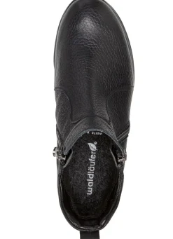 Waldläufer, bequeme Damen-Stiefeletten, Weite H, aus Hirschleder