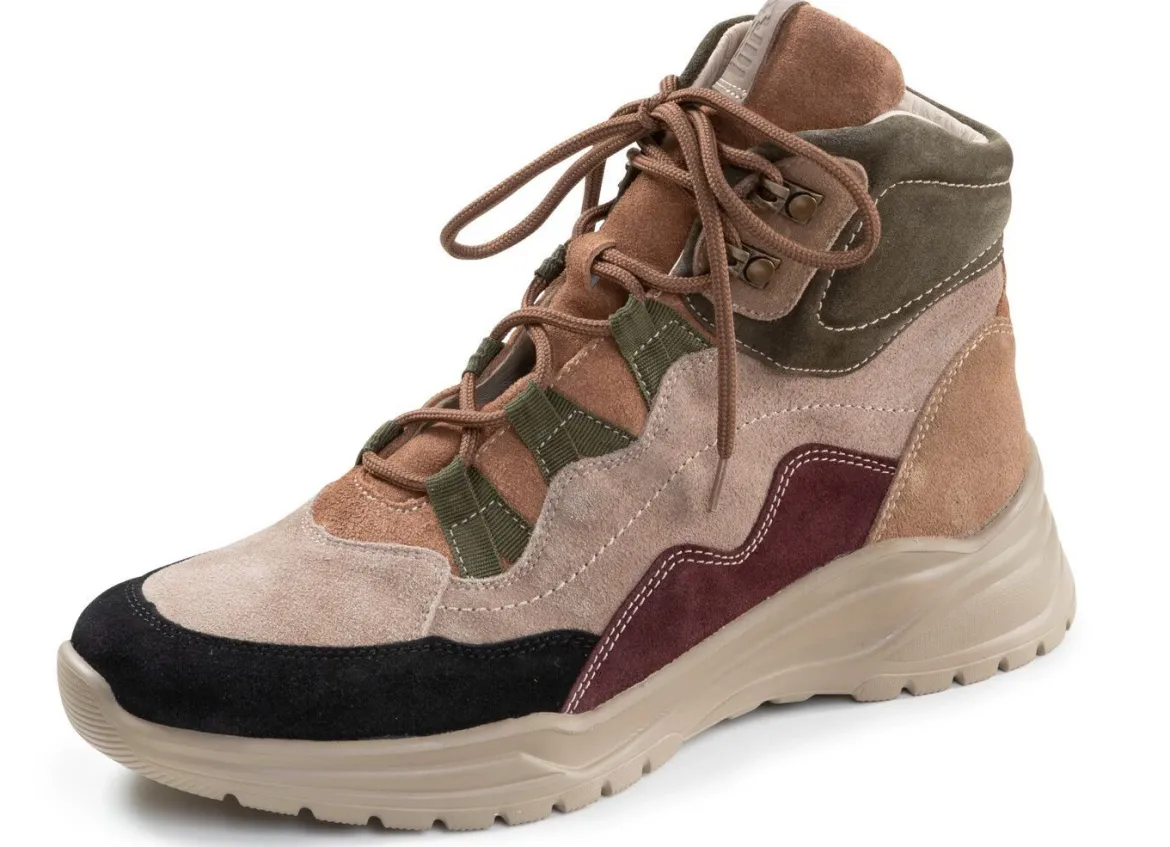 Waldläufer, bequeme Damen-Stiefeletten, Weite H, mit herausnehmbarem Fußbett
