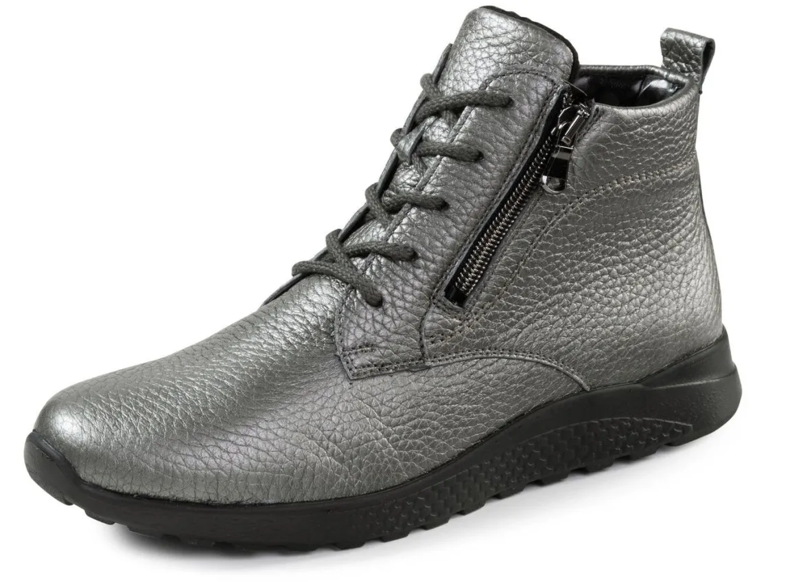 Waldläufer, bequeme Damen-Stiefeletten, Winterschuhe, Weite H, aus Hirschleder