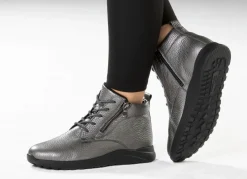 Waldläufer, bequeme Damen-Stiefeletten, Winterschuhe, Weite H, aus Hirschleder