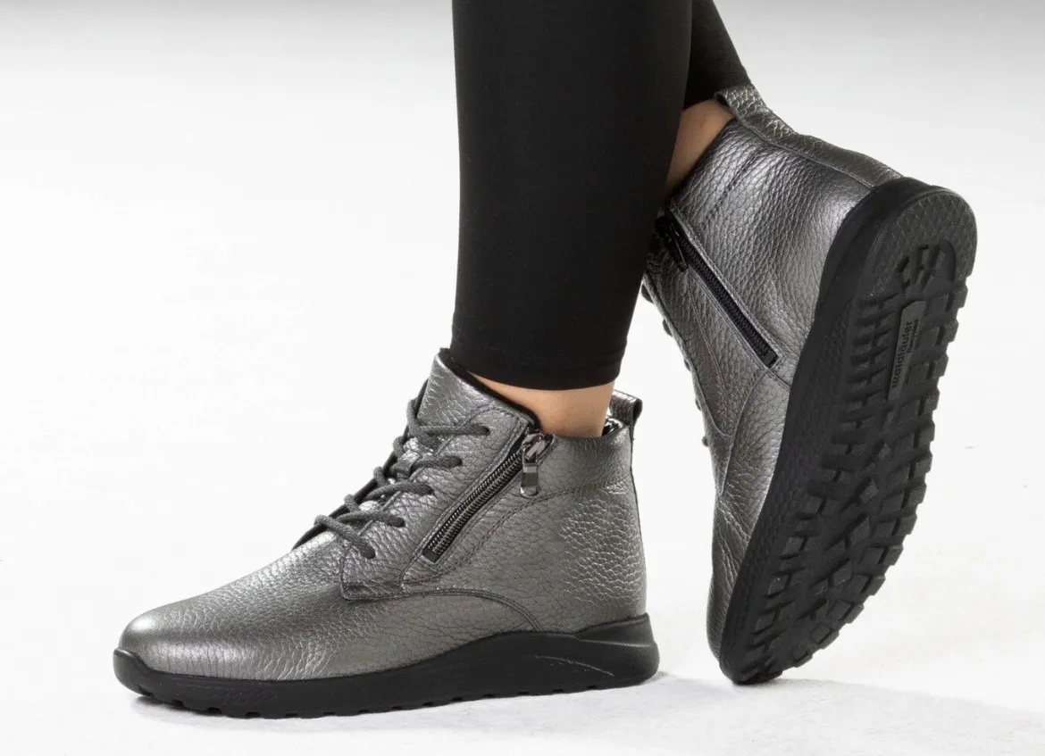 Waldläufer, bequeme Damen-Stiefeletten, Winterschuhe, Weite H, aus Hirschleder