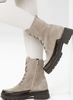 Waldläufer, bequeme Damen-Stiefeletten, Winterschuhe, Weite H, mit herausnehmbarem Fußbett